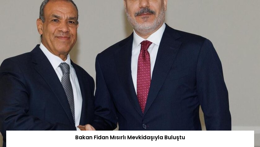 Bakan Fidan Mısırlı Mevkidaşıyla Buluştu