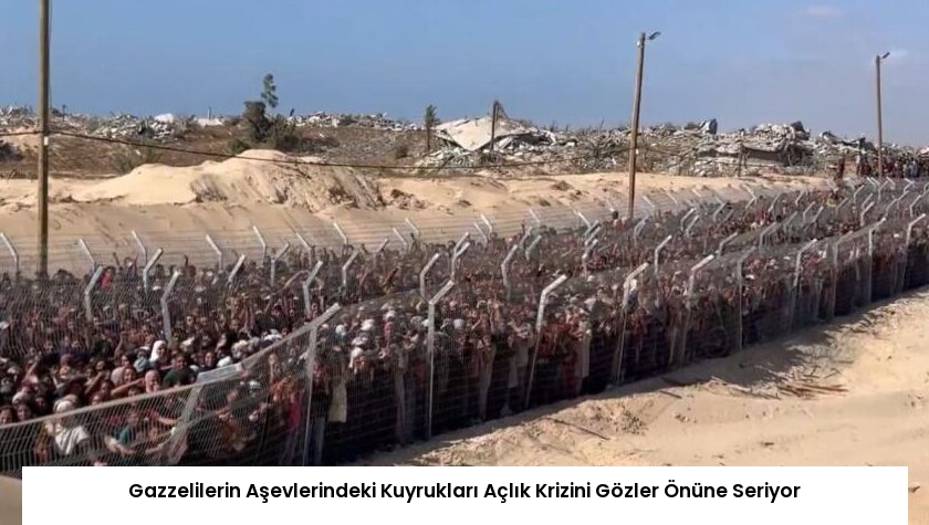 Gazzelilerin Aşevlerindeki Kuyrukları Açlık Krizini Gözler Önüne Seriyor
