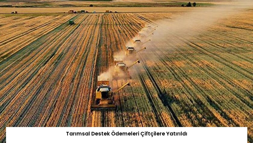 Tarımsal Destek Ödemeleri Çiftçilere Yatırıldı