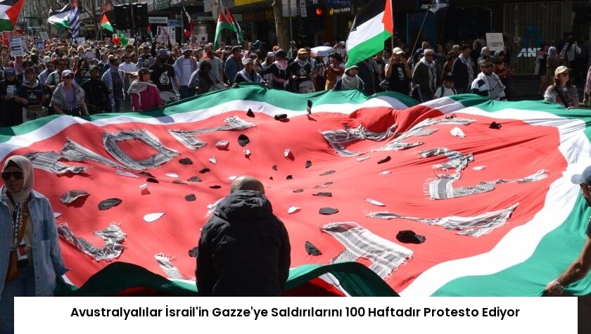Avustralyalılar İsrail’in Gazze’ye Saldırılarını 100 Haftadır Protesto Ediyor