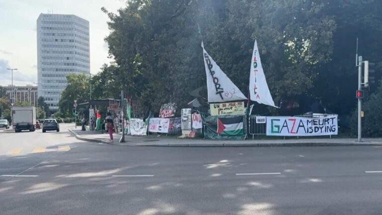 BM Önünde Çadır Eylemi Yapan Filistin Destekçileri, Küresel Kararlılık Filosu’na Destek İstiyor