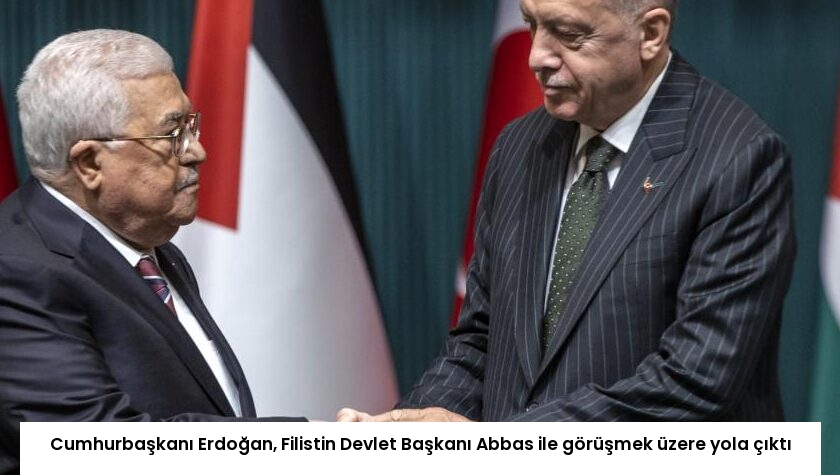 Cumhurbaşkanı Erdoğan, Filistin Devlet Başkanı Abbas ile görüşmek üzere yola çıktı