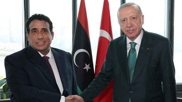 Cumhurbaşkanı Erdoğan, Libya Başkanlık Konseyi Başkanı Menfi’yi Türkevi’nde ağırladı