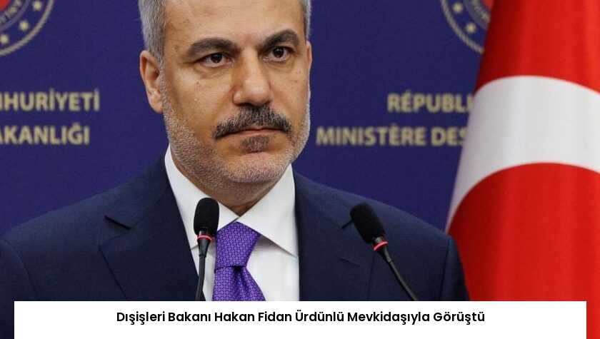 Dışişleri Bakanı Hakan Fidan Ürdünlü Mevkidaşıyla Görüştü