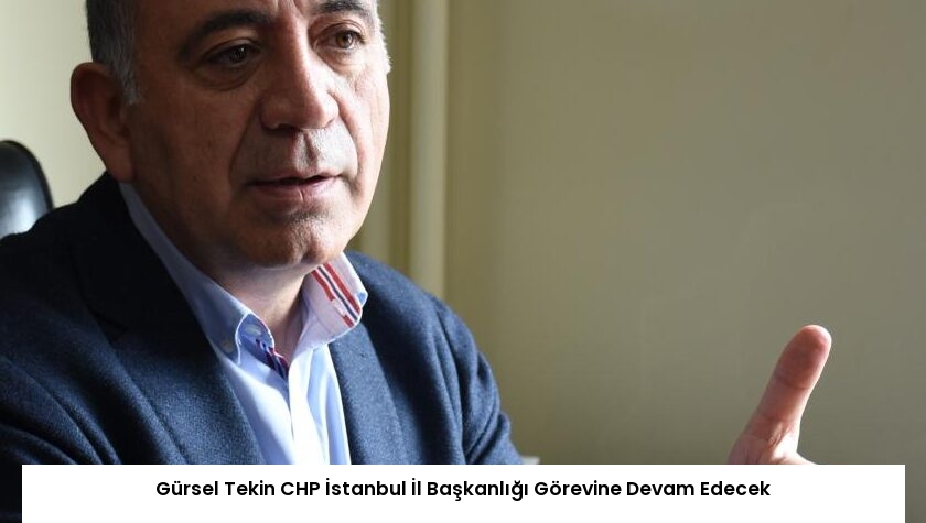 Gürsel Tekin CHP İstanbul İl Başkanlığı Görevine Devam Edecek