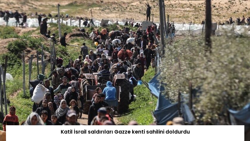 Katil İsrail saldırıları Gazze kenti sahilini doldurdu