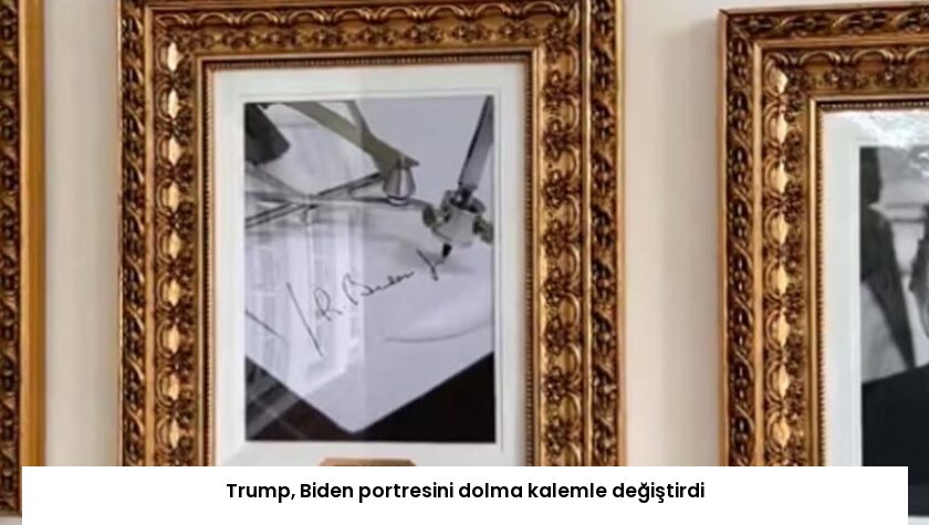 Trump, Biden portresini dolma kalemle değiştirdi
