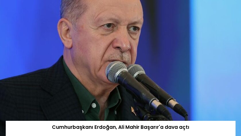 Cumhurbaşkanı Erdoğan, Ali Mahir Başarır’a dava açtı