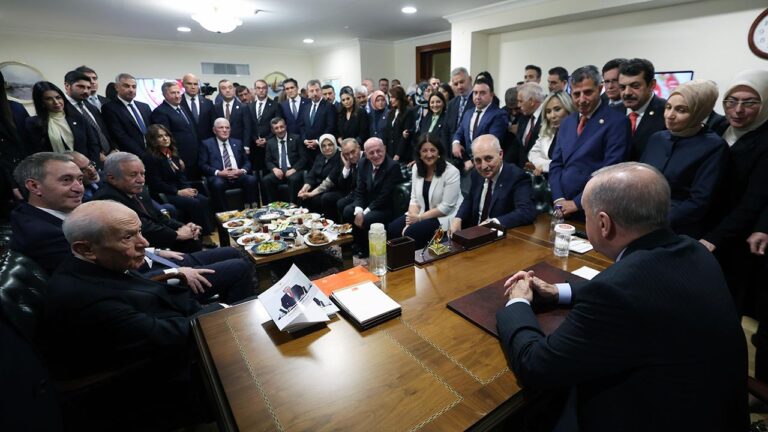 Cumhurbaşkanı Erdoğan, TBMM’de parti liderleriyle buluştu