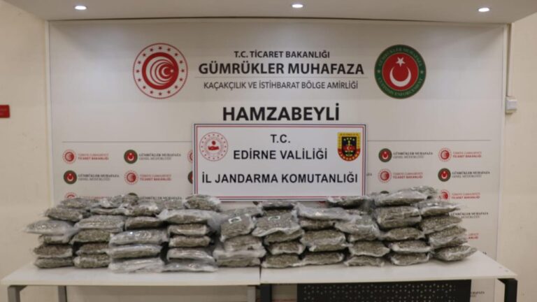 Edirne’de 105,2 Kilogram Uyuşturucu Ele Geçirildi