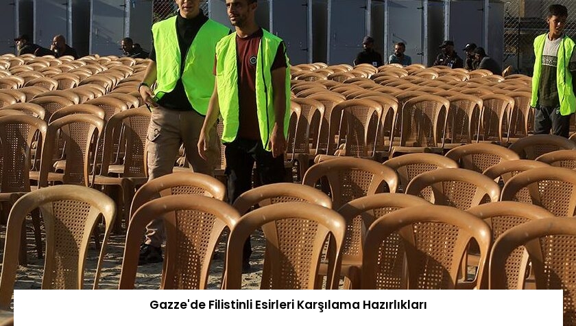 Gazze’de Filistinli Esirleri Karşılama Hazırlıkları