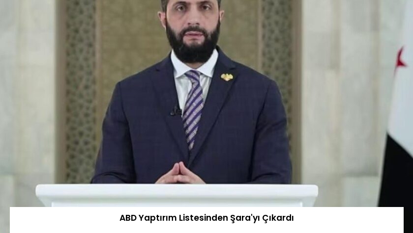 ABD Yaptırım Listesinden Şara’yı Çıkardı