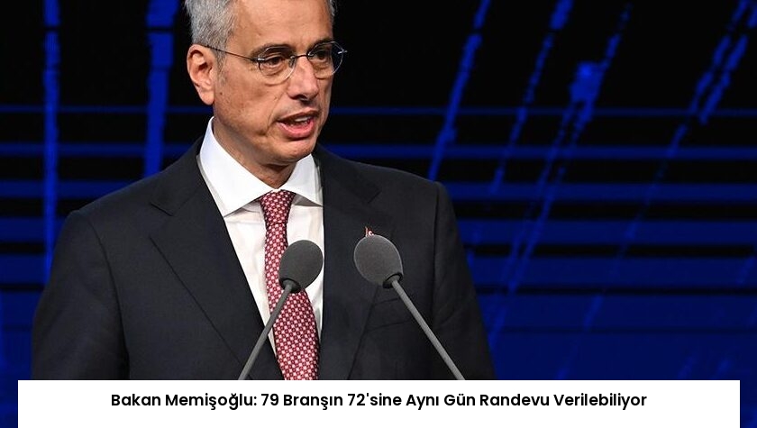 Bakan Memişoğlu: 79 Branşın 72’sine Aynı Gün Randevu Verilebiliyor