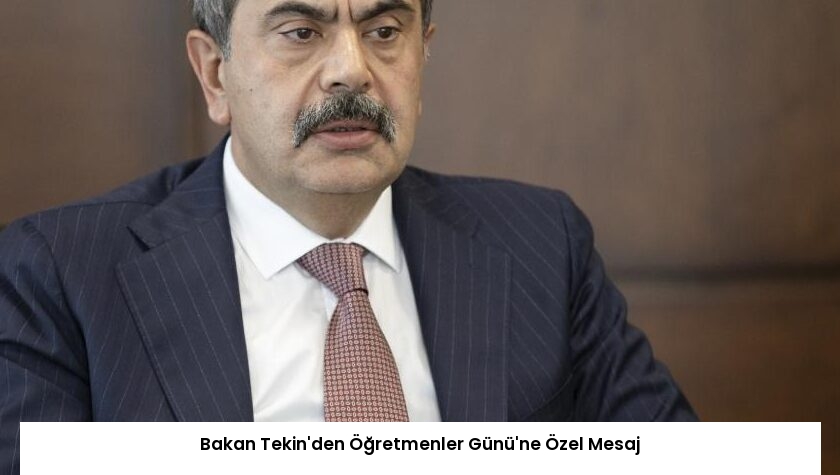 Bakan Tekin’den Öğretmenler Günü’ne Özel Mesaj