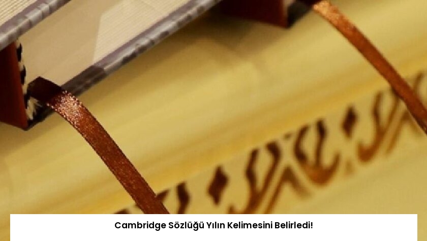 Cambridge Sözlüğü Yılın Kelimesini Belirledi!