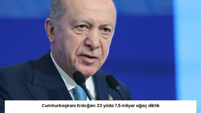 Cumhurbaşkanı Erdoğan: 23 yılda 7,5 milyar ağaç diktik