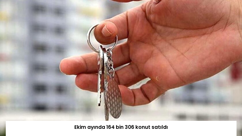 Ekim ayında 164 bin 306 konut satıldı