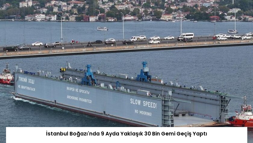 İstanbul Boğazı’nda 9 Ayda Yaklaşık 30 Bin Gemi Geçiş Yaptı