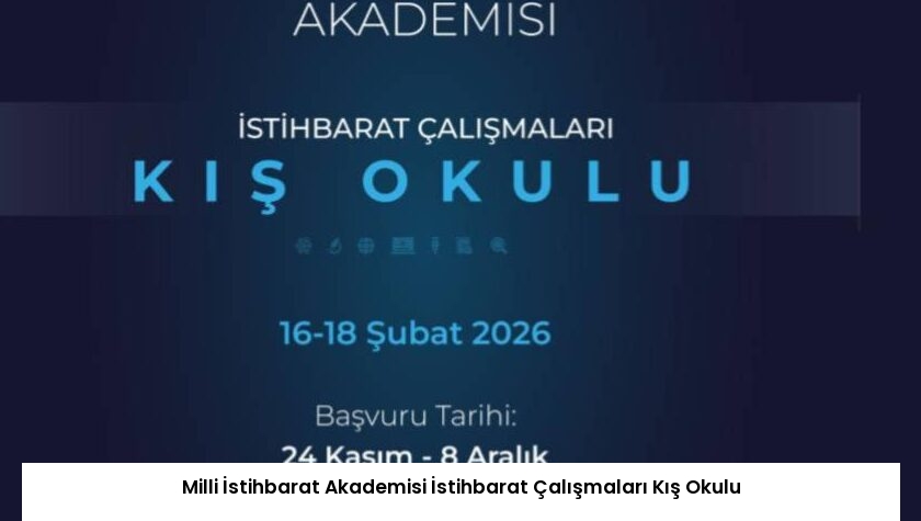 Milli İstihbarat Akademisi İstihbarat Çalışmaları Kış Okulu