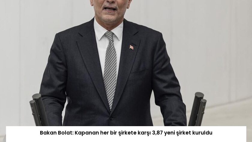 Bakan Bolat: Kapanan her bir şirkete karşı 3,87 yeni şirket kuruldu