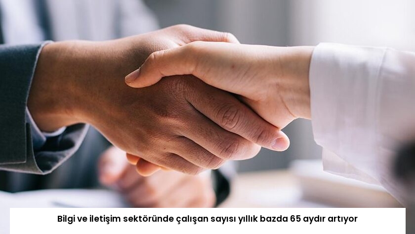 Bilgi ve iletişim sektöründe çalışan sayısı yıllık bazda 65 aydır artıyor