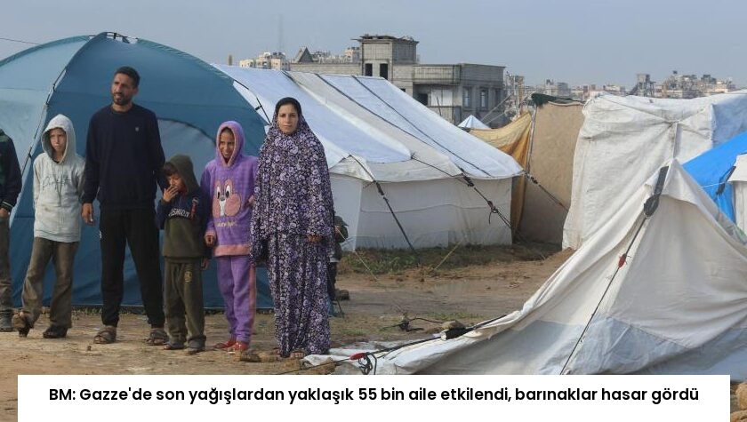 BM: Gazze’de son yağışlardan yaklaşık 55 bin aile etkilendi, barınaklar hasar gördü