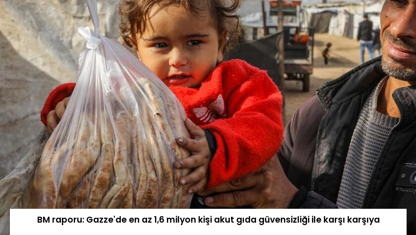 BM raporu: Gazze’de en az 1,6 milyon kişi akut gıda güvensizliği ile karşı karşıya