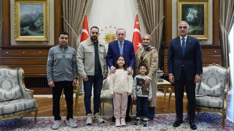 Cumhurbaşkanı Erdoğan, Filistinli Recep’in aile fertlerini kabul etti