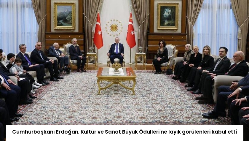 Cumhurbaşkanı Erdoğan, Kültür ve Sanat Büyük Ödülleri’ne layık görülenleri kabul etti