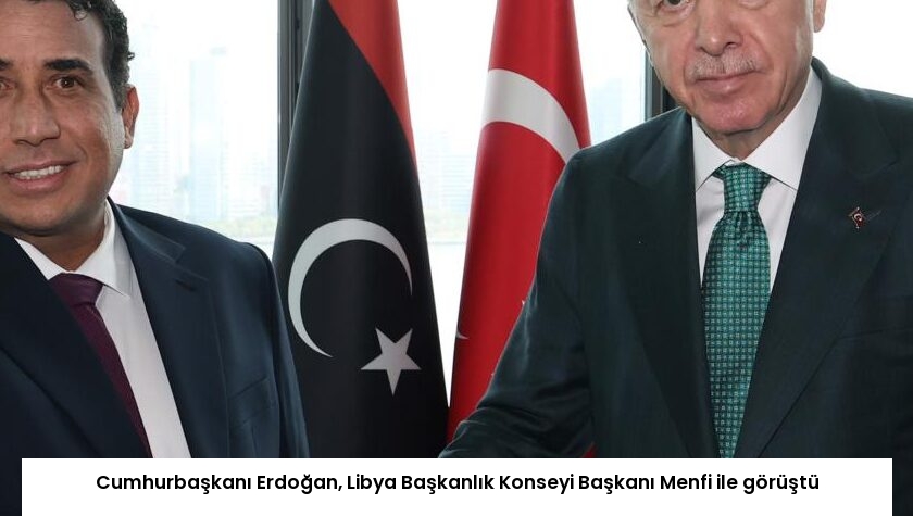 Cumhurbaşkanı Erdoğan, Libya Başkanlık Konseyi Başkanı Menfi ile görüştü