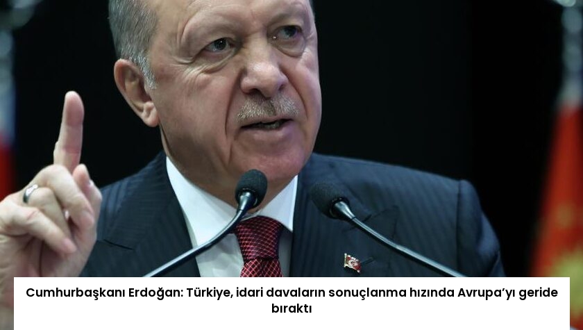 Cumhurbaşkanı Erdoğan: Türkiye, idari davaların sonuçlanma hızında Avrupa’yı geride bıraktı