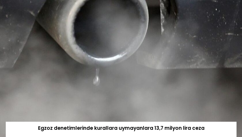 Egzoz denetimlerinde kurallara uymayanlara 13,7 milyon lira ceza