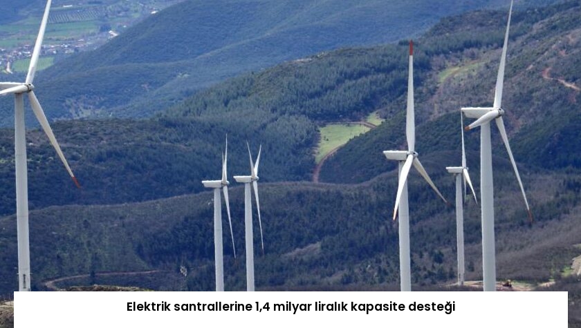 Elektrik santrallerine 1,4 milyar liralık kapasite desteği