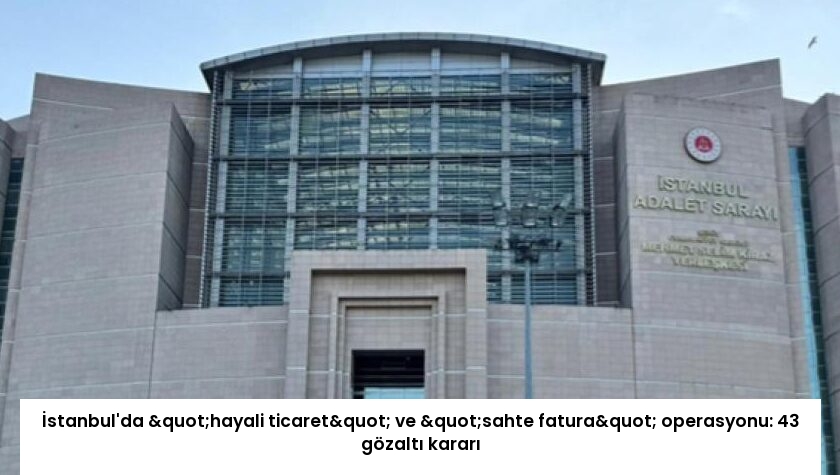 İstanbul’da "hayali ticaret" ve "sahte fatura" operasyonu: 43 gözaltı kararı