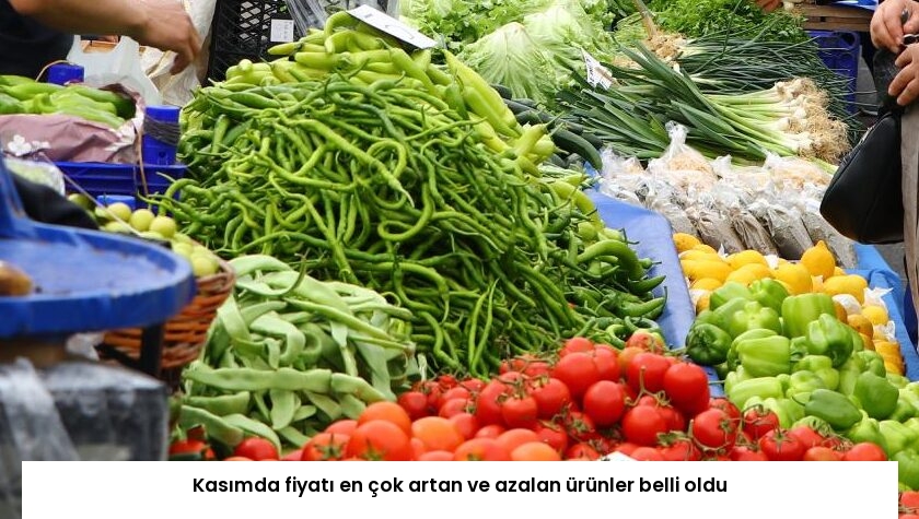 Kasımda fiyatı en çok artan ve azalan ürünler belli oldu
