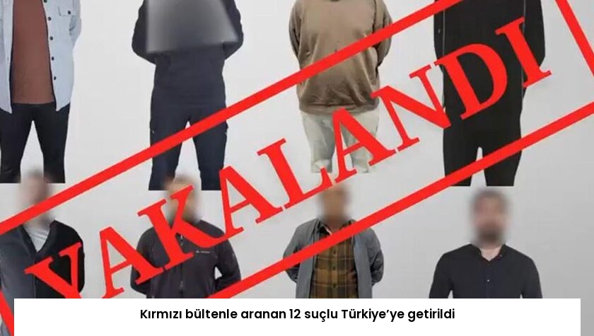 Kırmızı bültenle aranan 12 suçlu Türkiye’ye getirildi