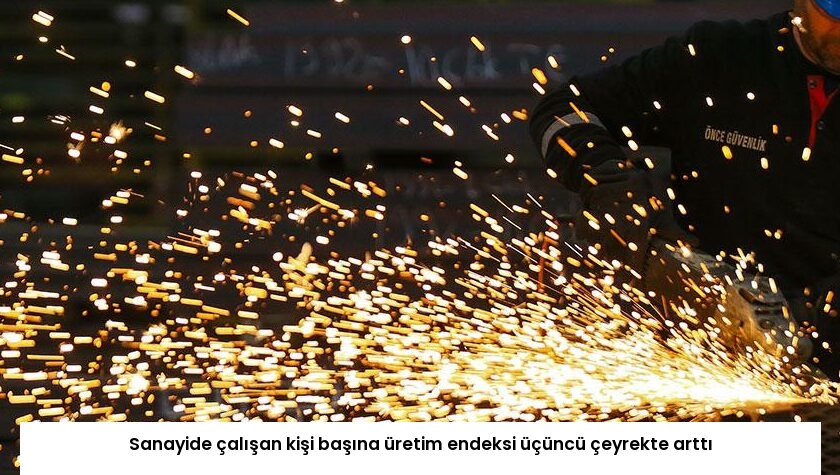 Sanayide çalışan kişi başına üretim endeksi üçüncü çeyrekte arttı