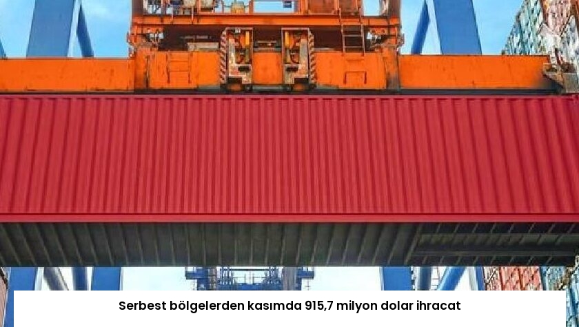 Serbest bölgelerden kasımda 915,7 milyon dolar ihracat