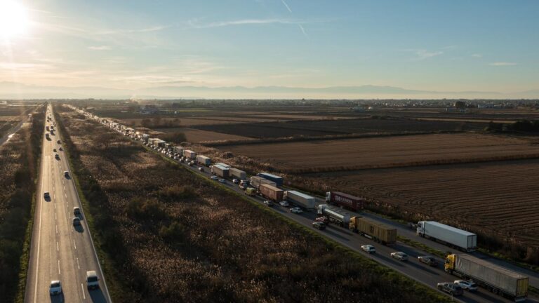 Yunanistan’da çiftçiler Atina-Selanik yolunu trafiğe kapattı
