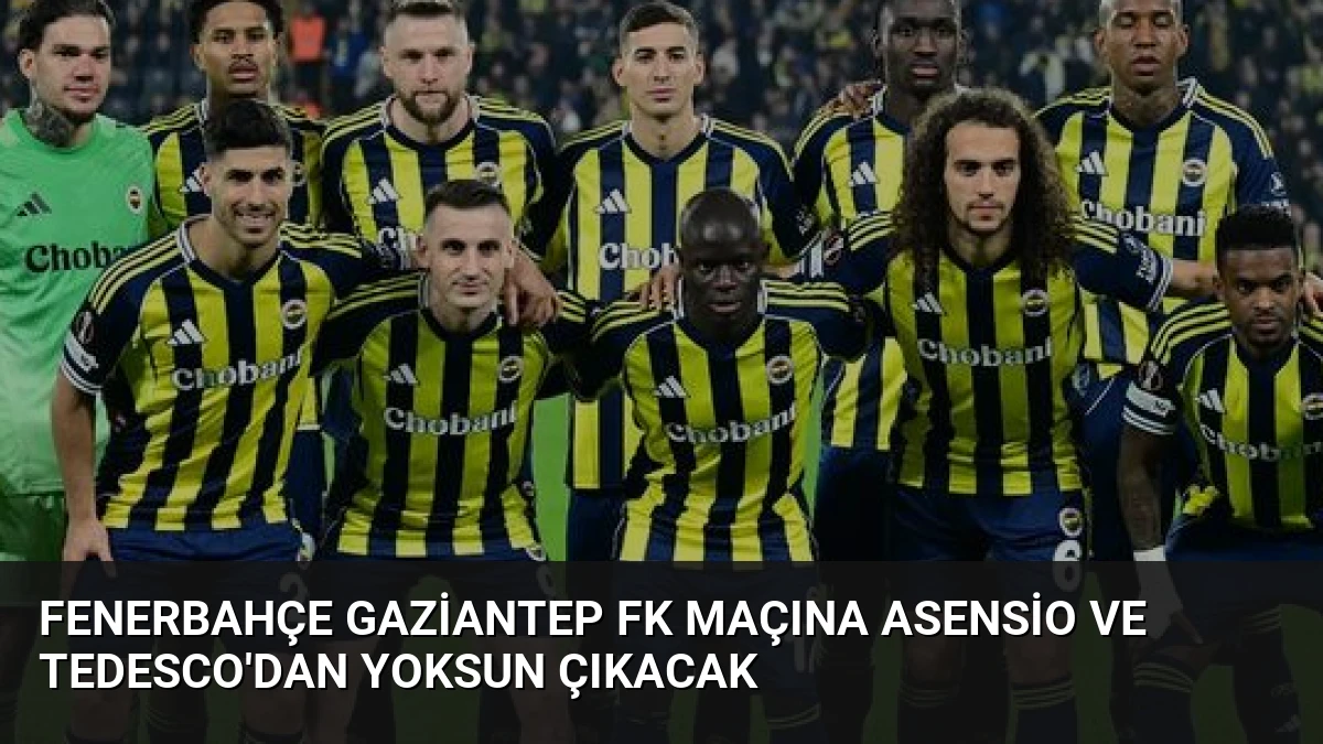 Fenerbahçe Gaziantep FK Maçına Asensio ve Tedesco’dan Yoksun Çıkacak