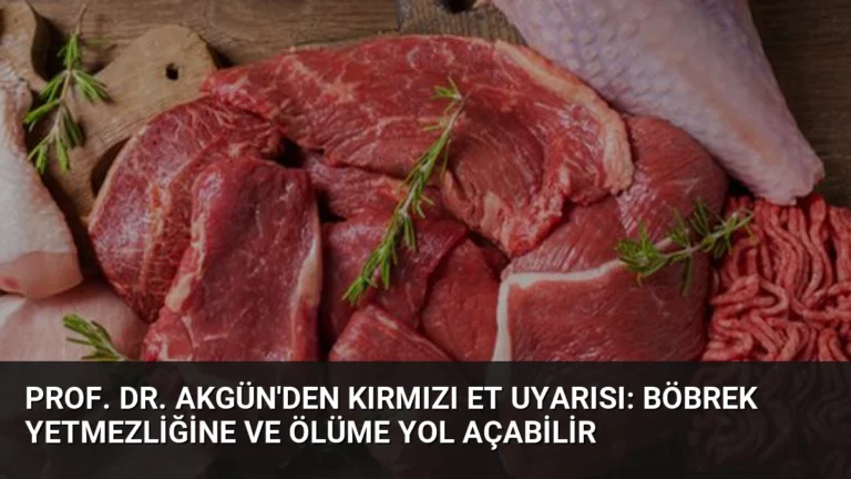 Prof. Dr. Akgün’den Kırmızı Et Uyarısı: Böbrek Yetmezliğine ve Ölüme Yol Açabilir
