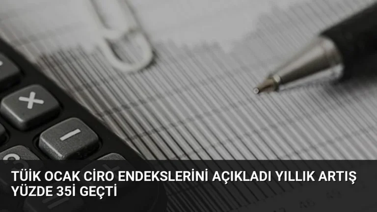 TÜİK Ocak Ciro Endekslerini Açıkladı Yıllık Artış Yüzde 35i Geçti