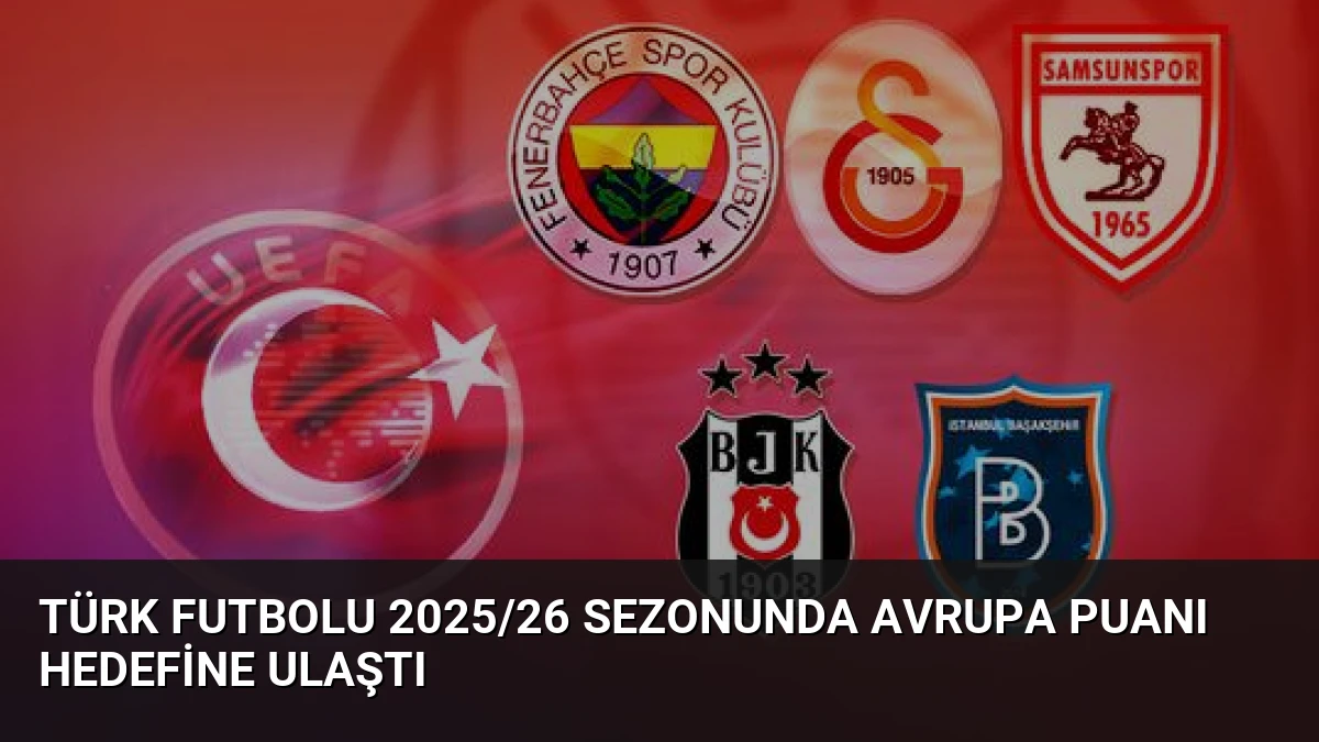 Türk Futbolu 2025/26 Sezonunda Avrupa Puanı Hedefine Ulaştı