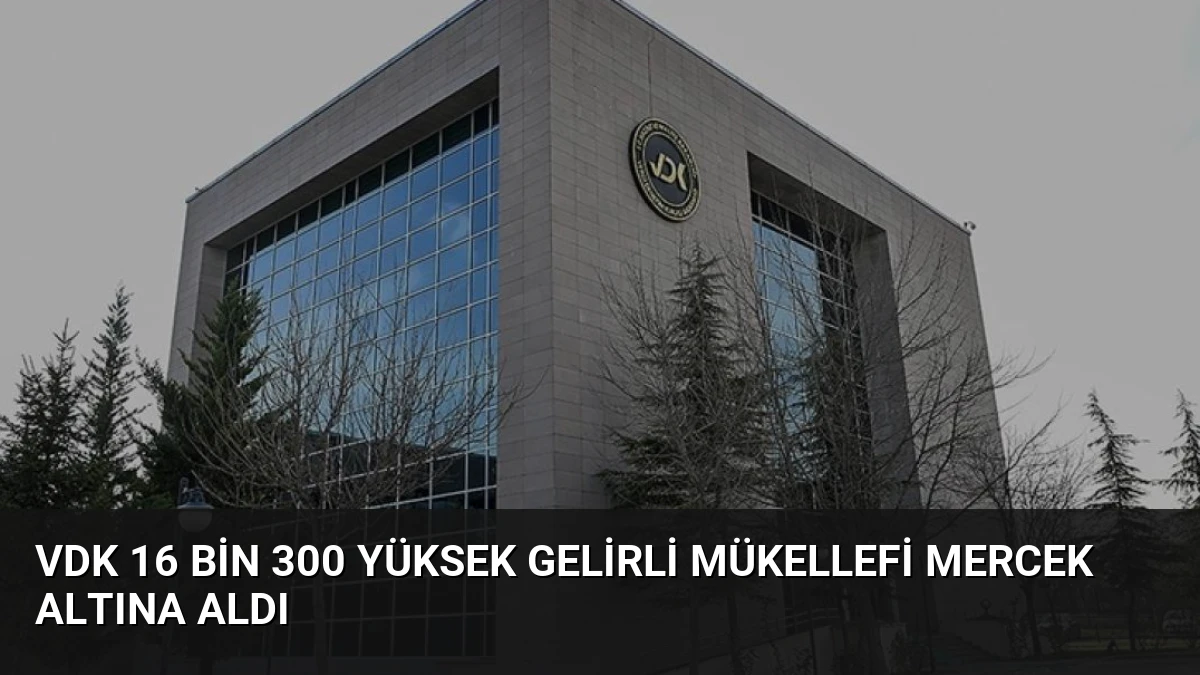 VDK 16 Bin 300 Yüksek Gelirli Mükellefi Mercek Altına Aldı
