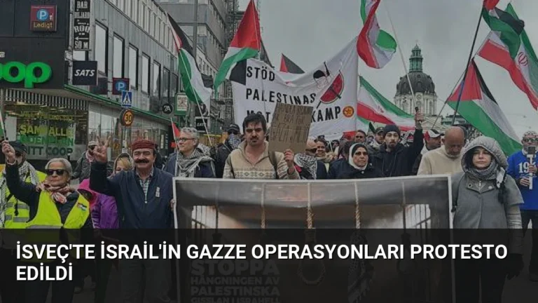 İsveç’te İsrail’in Gazze Operasyonları Protesto Edildi