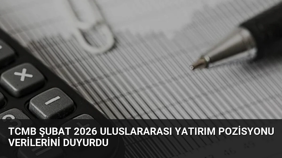 TCMB Şubat 2026 Uluslararası Yatırım Pozisyonu Verilerini Duyurdu