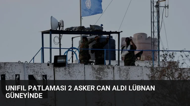 UNIFIL Patlaması 2 Asker Can Aldı Lübnan Güneyinde