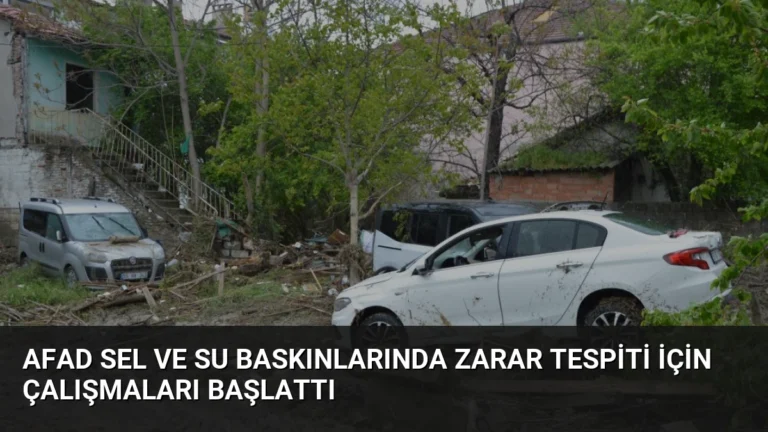 AFAD Sel ve Su Baskınlarında Zarar Tespiti İçin Çalışmaları Başlattı