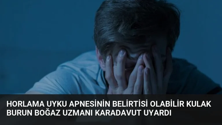 Horlama Uyku Apnesinin Belirtisi Olabilir Kulak Burun Boğaz Uzmanı Karadavut Uyardı