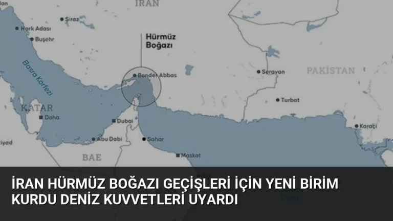 İran Hürmüz Boğazı Geçişleri İçin Yeni Birim Kurdu Deniz Kuvvetleri Uyardı